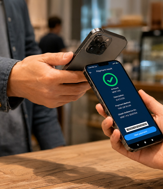 Gkash SoftPOS payment acceptance using a smartphone