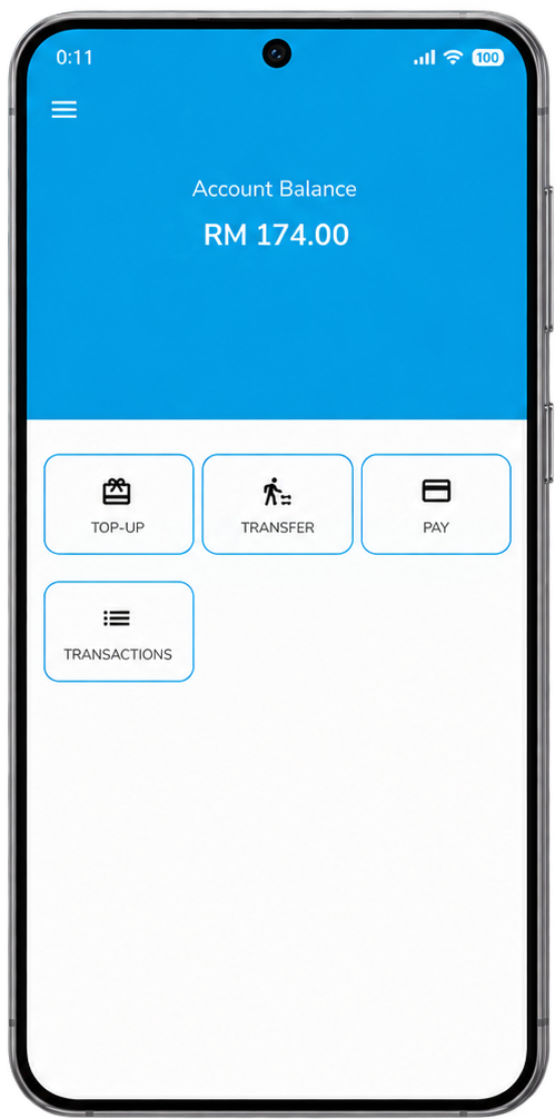 Gkash eWallet screen