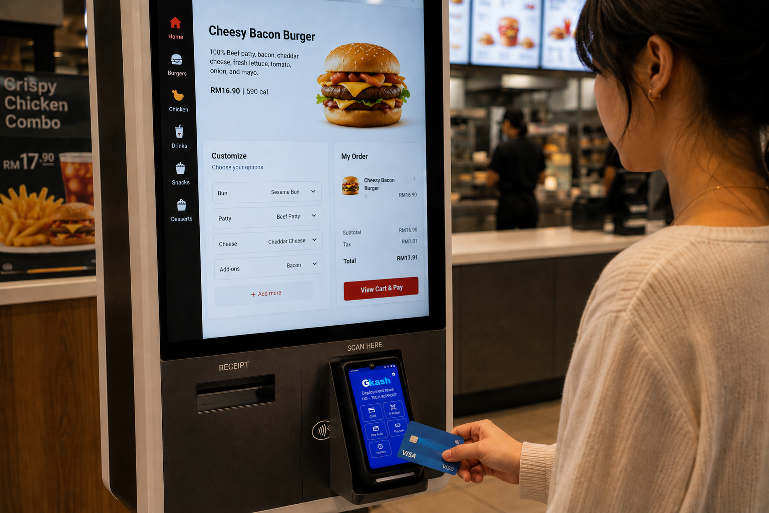 Gkash self-service payment